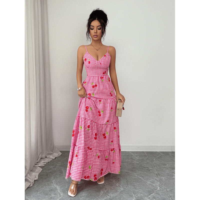 Fitted-waist Multi-layered Long Camisole Dress - Draped in Grace
