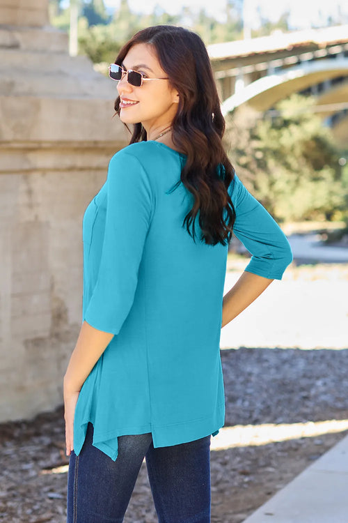 Basic Bae Full Size Round Neck Pocketed T-Shirt - Draped in Grace