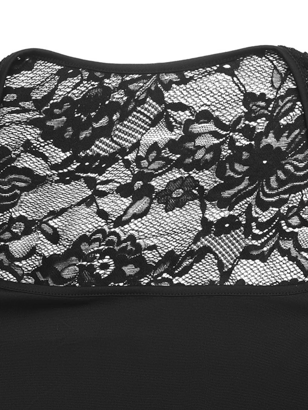 Lace Sleeve Square Neck Top - Draped in Grace