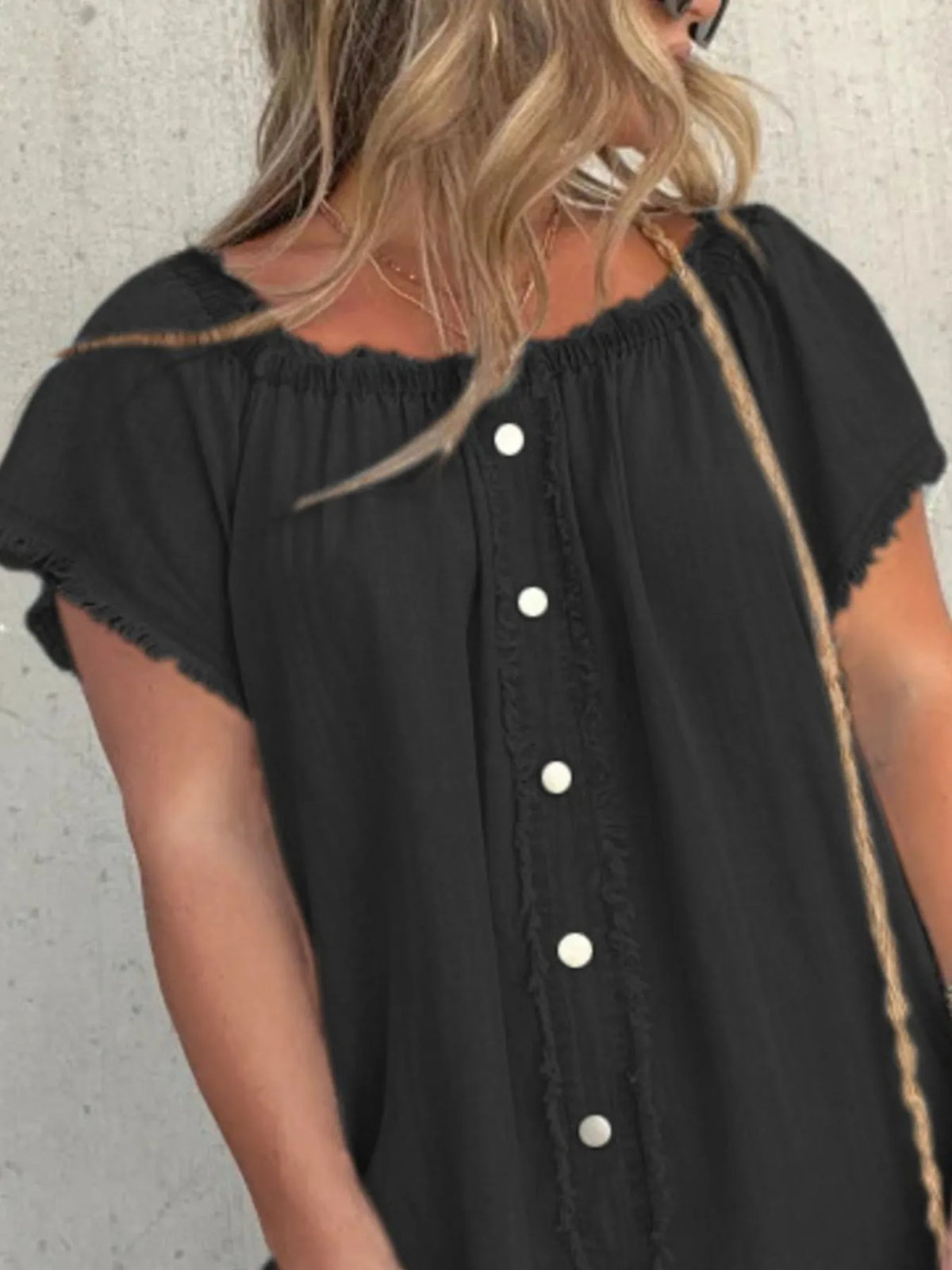 Full Size Raw Hem Mini Denim Dress Plus Size - Draped in Grace