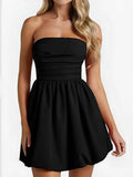Ruched Tube Mini Dress - Draped in Grace