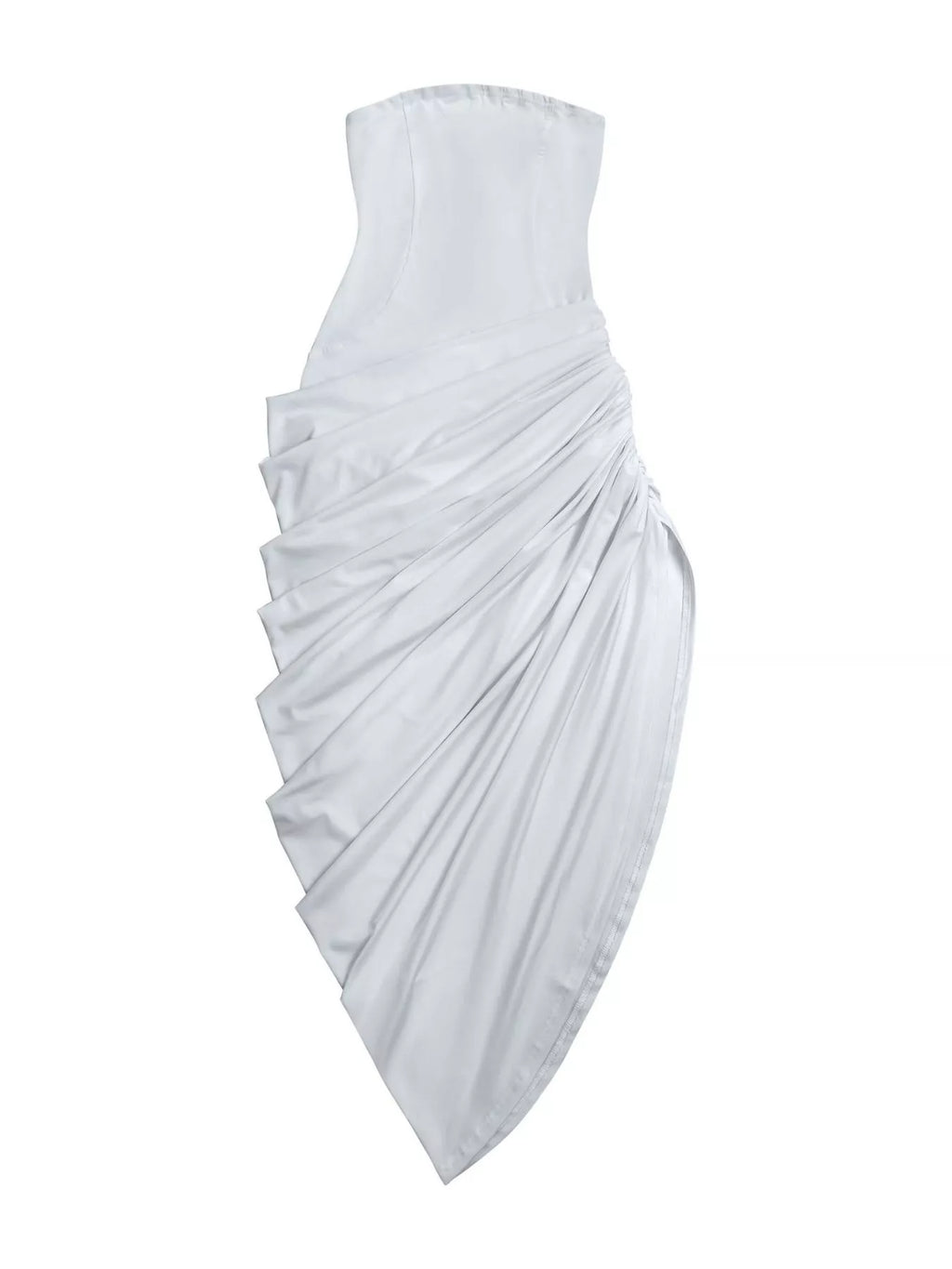 Lace Up Back Tube Midi Dress - Draped in Grace