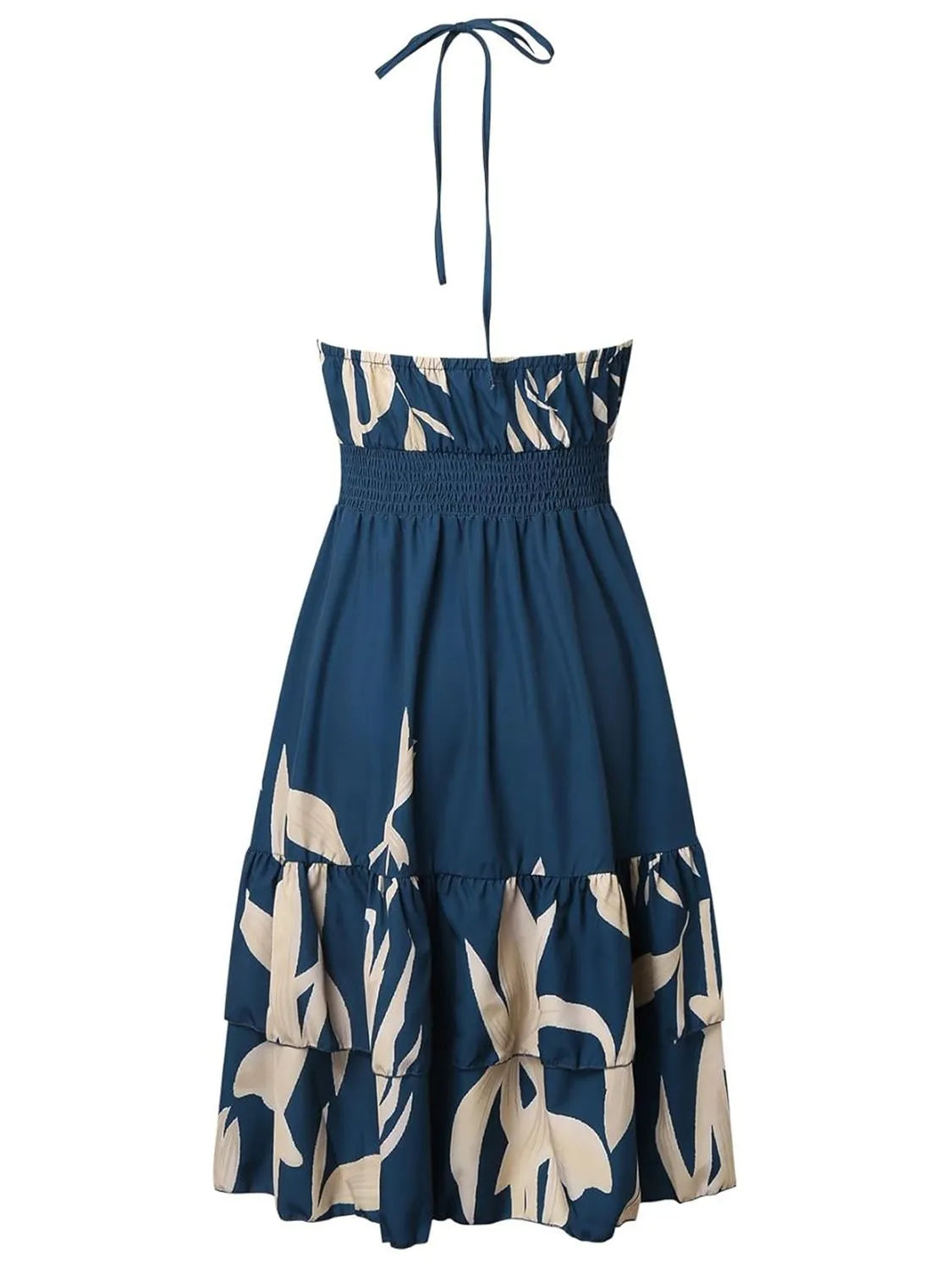 Paisley Print Halter Neck Mini Dress - Draped in Grace