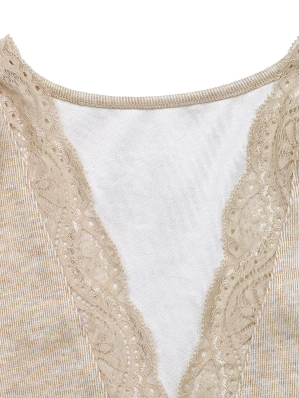 V-Neck Lace Trim Floral Mesh Sleeve Bodysuit - Draped in Grace